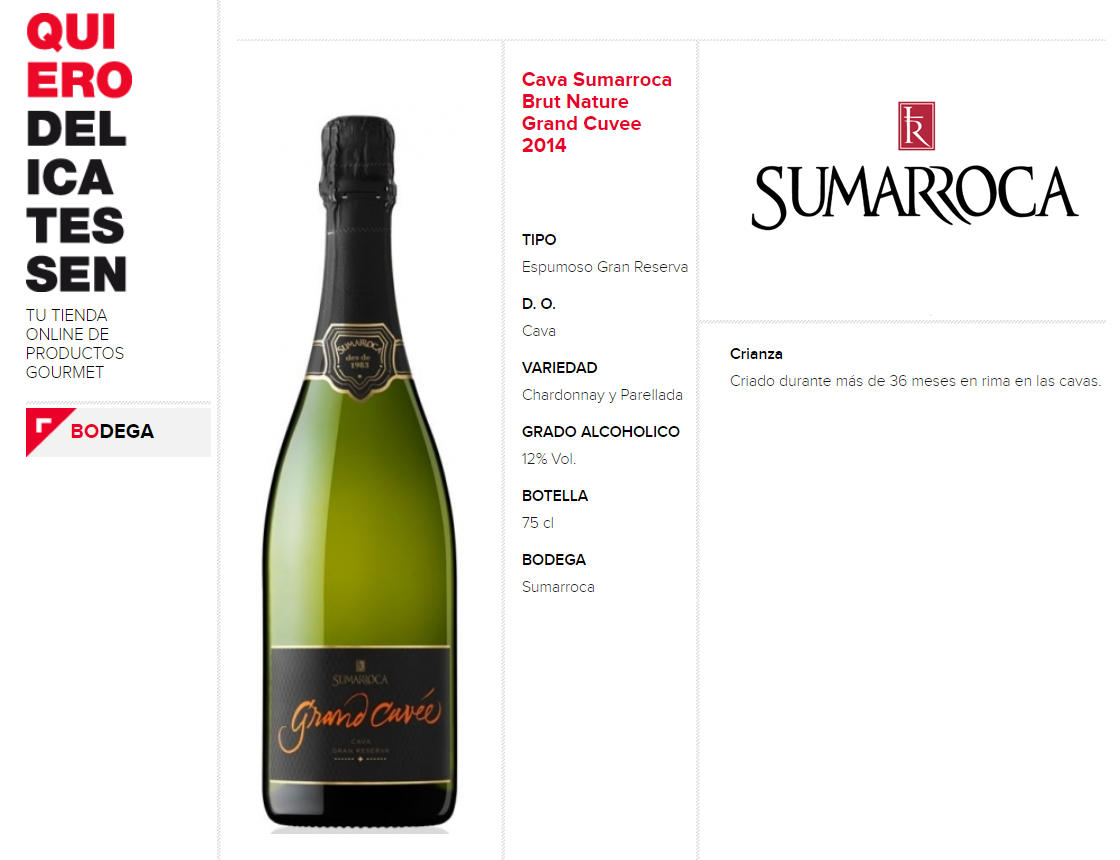 Bodega Sumarroca - Quiero Delicatessen - Villena - Alicante - Brut - Brut Nature