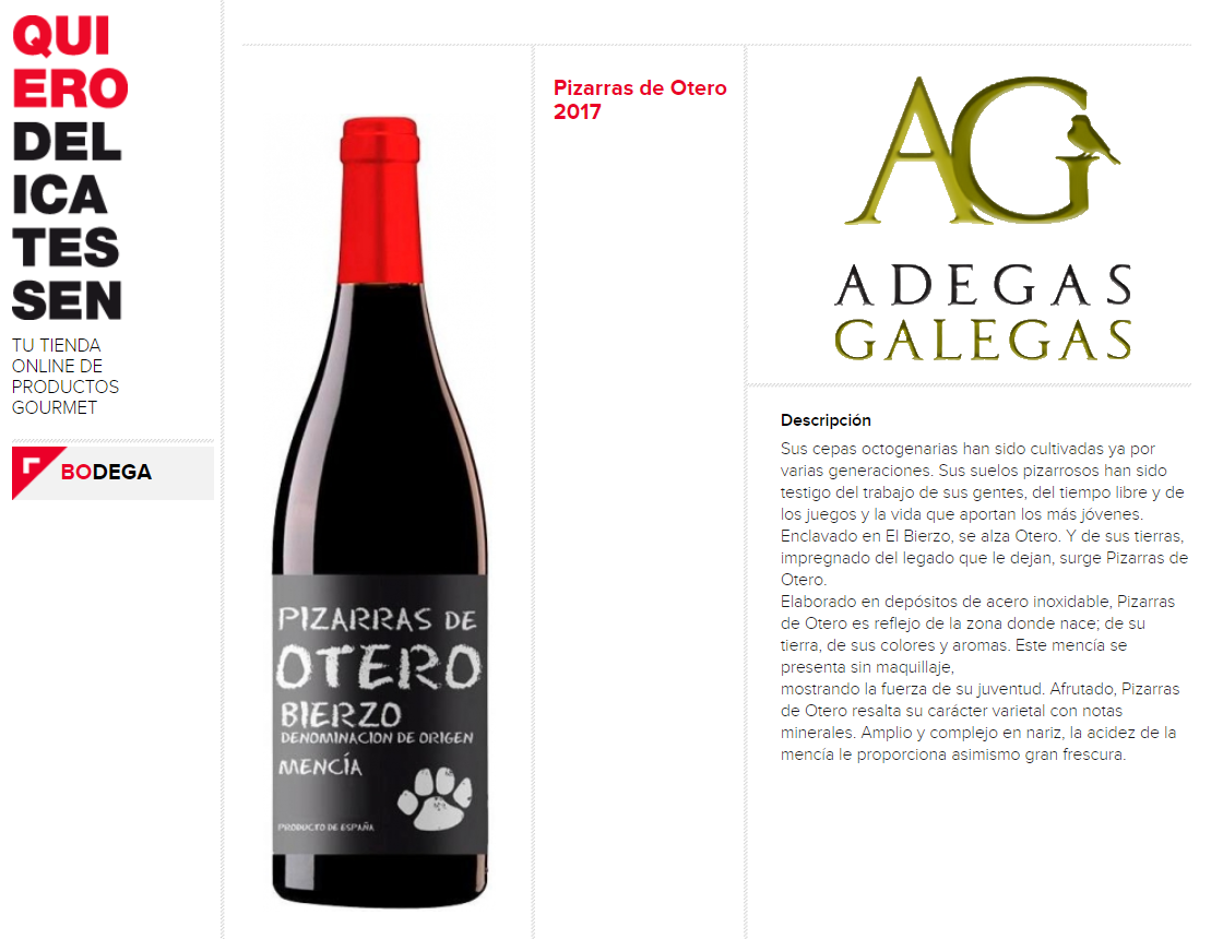 adegas galegas - vino - vinos - quiero - delicatessen