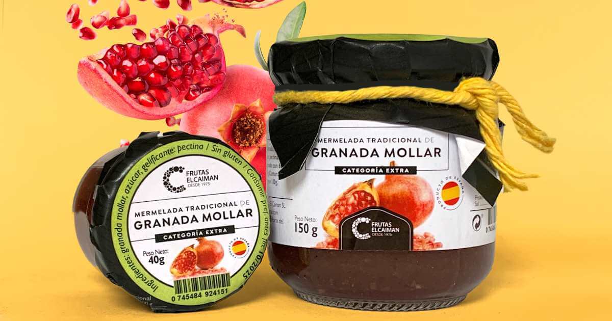 Fotografía de un bote de mermelada. Mermelada, delicatessen, villena, mermeladas, frutas, el, caiman, alicante