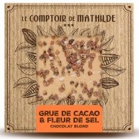 Chocolate Balnco con Nibs de Cacao y Flor de Sal MATHILDE